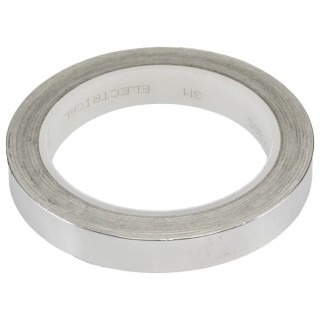 3M Conductive Metallic Tape Aluminium Backing 15 mm Width 16 m Length 0.08 mm Thickness Acrylic Adhesive 130°C Max T117015