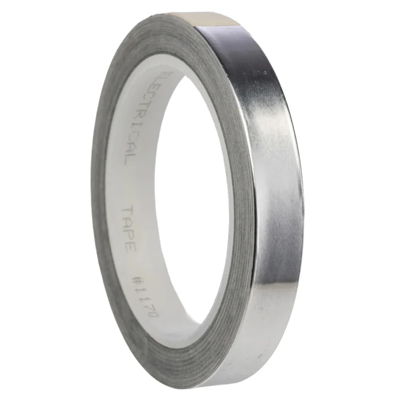 3M Conductive Metallic Tape Aluminium Backing 15 mm Width 16 m Length 0.08 mm Thickness Acrylic Adhesive 130°C Max T117015