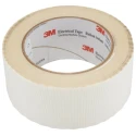 3M Cloth Tape, Thermosetting Silicone Adhesive, White Glass Finish, 33 m x 50 mm, 314N/cm Tensile Strength T6950