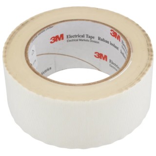 3M Cloth Tape, Thermosetting Silicone Adhesive, White Glass Finish, 33 m x 50 mm, 314N/cm Tensile Strength T6950