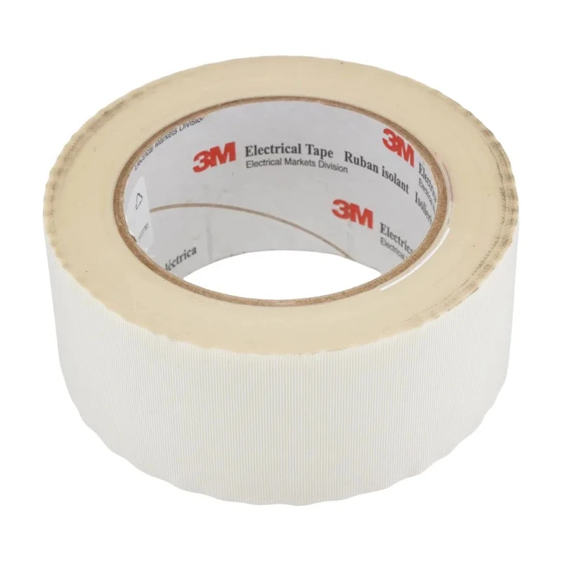 3M Cloth Tape, Thermosetting Silicone Adhesive, White Glass Finish, 33 m x 50 mm, 314N/cm Tensile Strength T6950