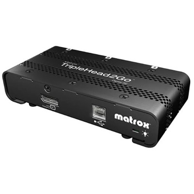 Matrox 6 Port 1 Input 3 Output DVI Multi-Monitor Adapter Maximum Resolution 5760 x 1080 pixel T2G-DP3D-IF