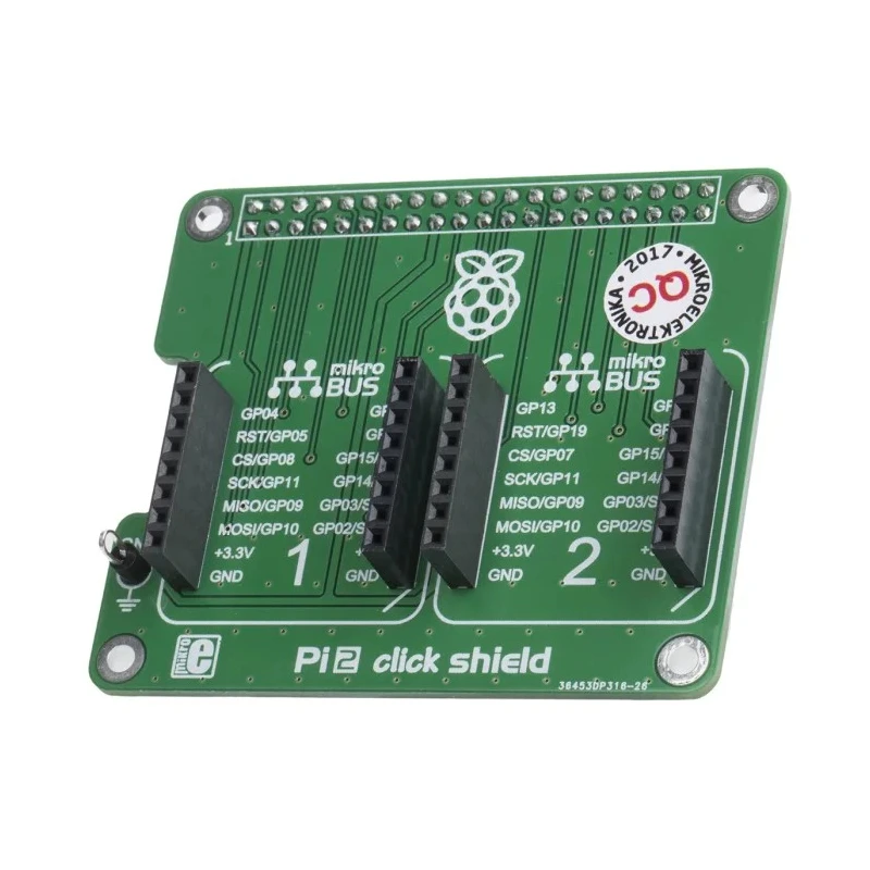 MikroElektronika Raspberry Pi 2 Click Shield HAT Interface Bridge MIKROE-1879