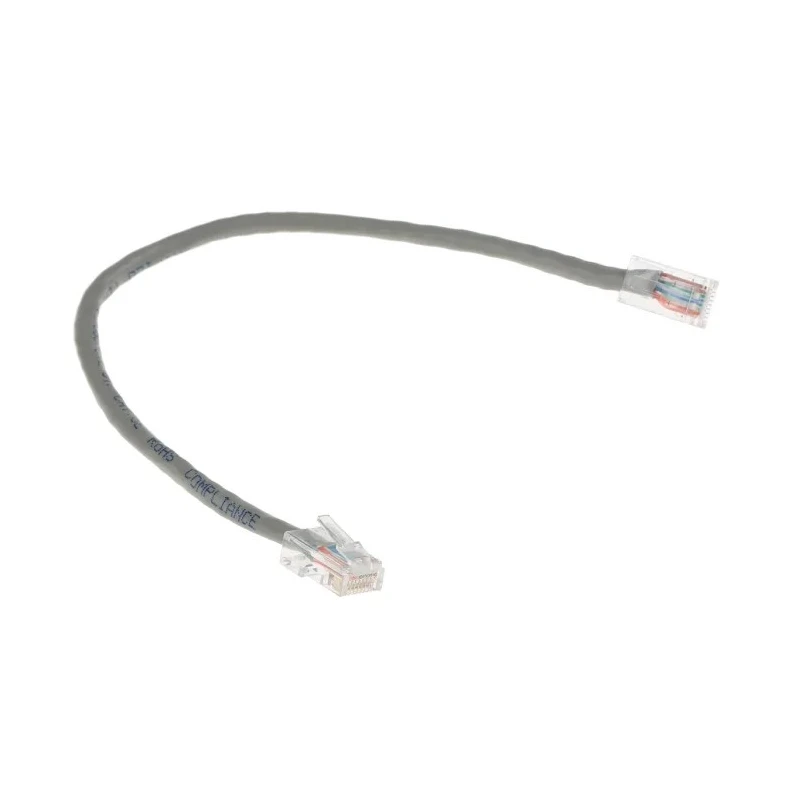 Cinch Ethernet Cable Cat5e 300mm Unscreened Stranded Bare Copper Conductor Grey 