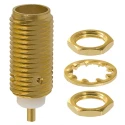 Cinch SMA Series Coaxial Connector Panel Mount Female SMA 50 Ω Straight Body Solder 142-0701-411