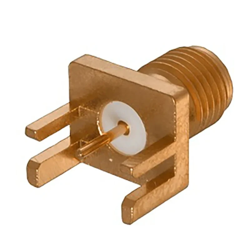 Cinch SMA Series Coaxial Connector Edge Female SMA, 50 Ω, Straight Body, Solder Termination 142-0701-841