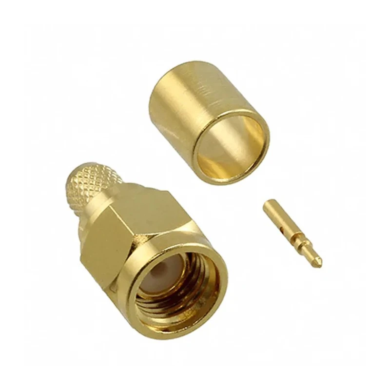Cinch SMA Series Coaxial Connector Cable Male SMA, 50 Ω, Straight Body Crimp 142-0407-011