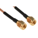 Cinch 415 Series RG316 Terminated Coaxial Cable 457.2 mm Length 50 Ω 250V AC Black Jacket 415
