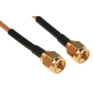 Cinch 415 Series RG316 Terminated Coaxial Cable 457.2 mm Length 50 Ω 250V AC Black Jacket 415