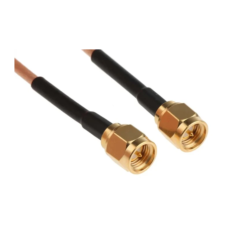 Cinch 415 Series RG316 Terminated Coaxial Cable 457.2 mm Length 50 Ω 250V AC Black Jacket 415