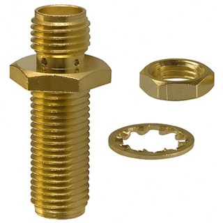 Cinch SMA Series Coaxial Connector Panel Mount Female SMA 50 Ω Straight Body 142-0901-401
