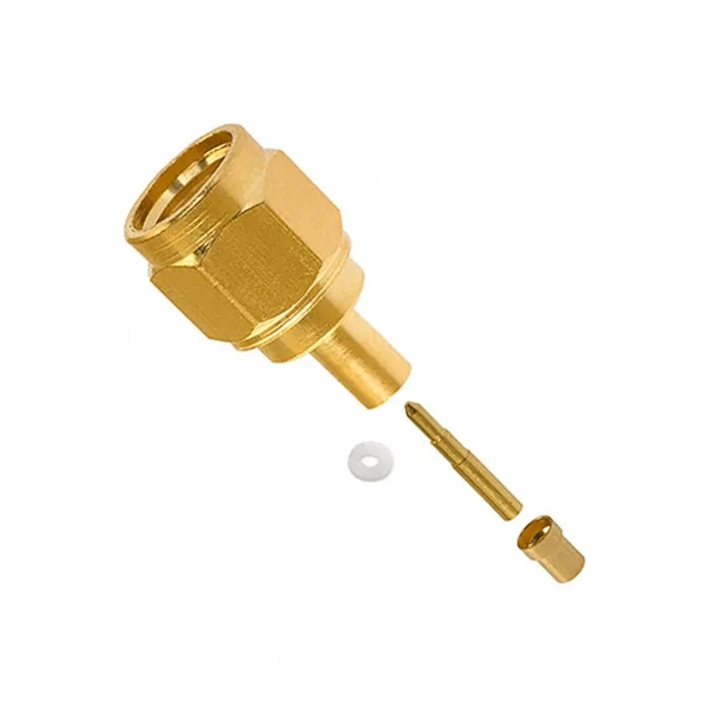 Cinch SMA Series Coaxial Connector Cable Male SMA, 50 Ω, Straight Body Crimp 142-0402-011