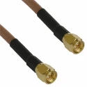 Cinch 415 Series RG142 Coaxial Cable 304.8 mm Length 50 Ω Characteristic Impedance, Black, Terminated RG142