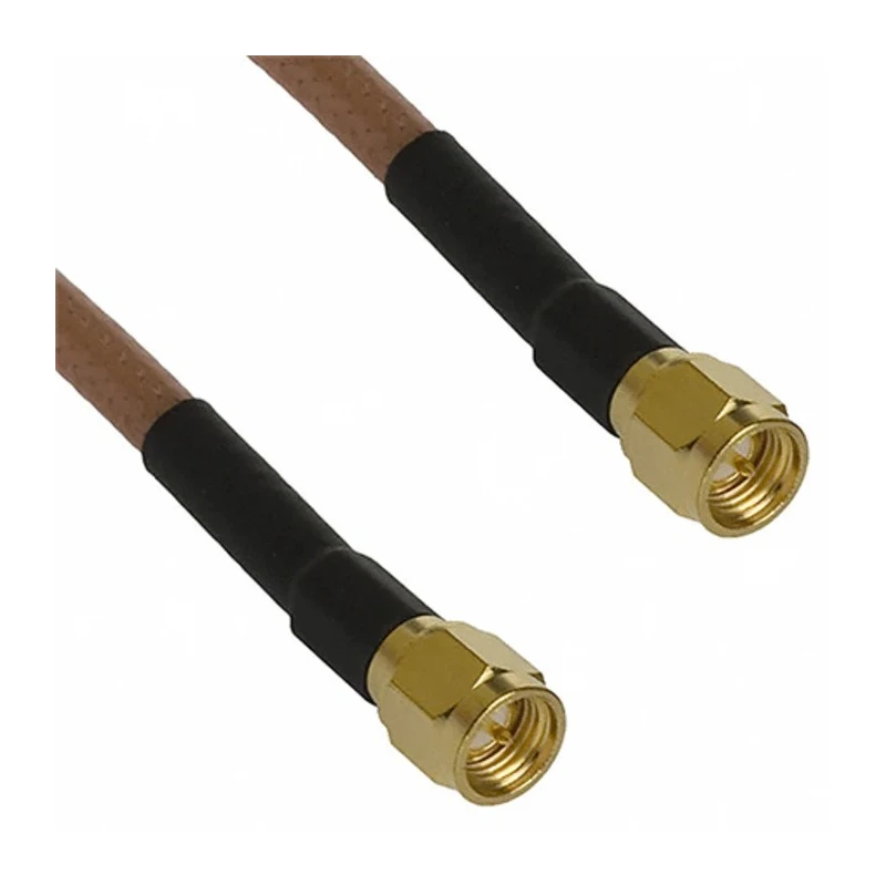 Cinch 415 Series RG142 Coaxial Cable 304.8 mm Length 50 Ω Characteristic Impedance, Black, Terminated RG142