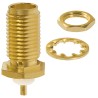 Cinch SMA Series Coaxial Connector Panel Mount Female SMA, 50 Ω, Straight Body Solder 142-0701-401