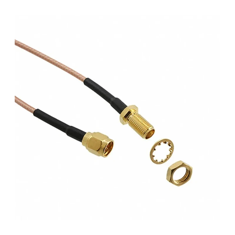 Cinch 415 Series RG316DS Coaxial Cable 50 Ω Black Terminated 250V AC RG316DS