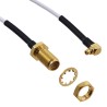 Cinch Coaxial Cable 152.4 mm Length 50 Ohm Characteristic Impedance Solid Copper Conductor Black Jacket Terminated 415 RG178