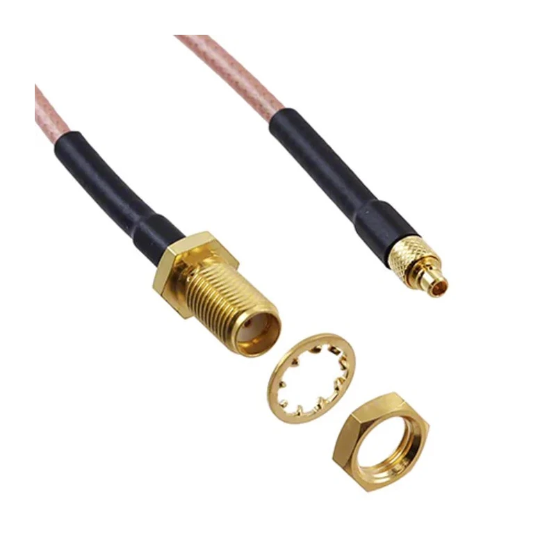 Cinch 415 Series RG316 609.6 mm Black Terminated Coaxial Cable 50 Ω 250V AC RG316