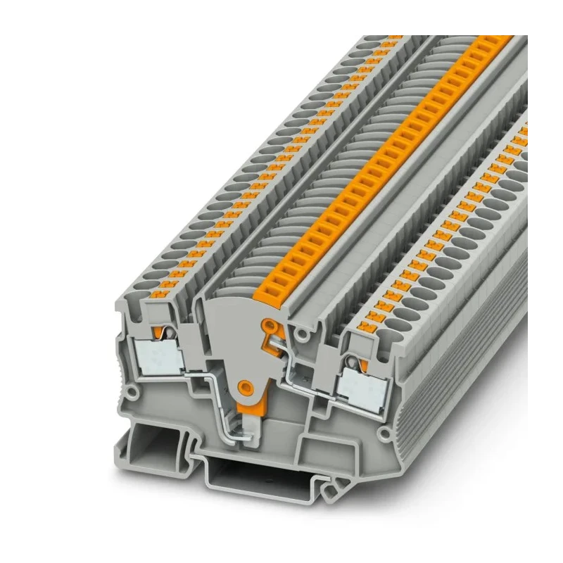 Phoenix Contact PTME 4 Series Test Disconnect Terminal Block 500V 24A, 0.2 mm² to 6 mm² Push-in, 1-Level 3212139