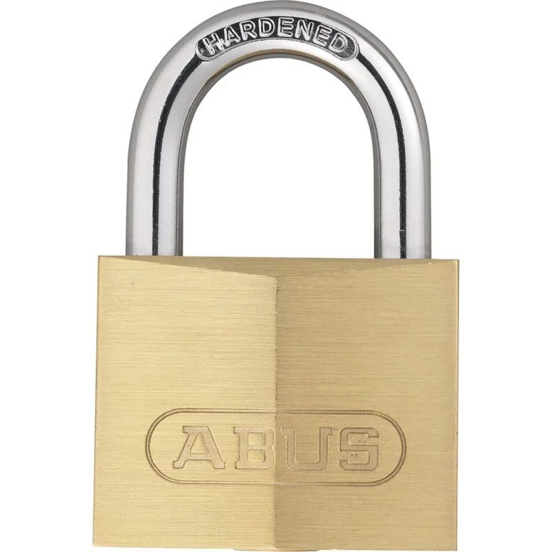 ABUS Keyed Brass Padlock Weatherproof, 6 mm Shackle Diameter, 22 mm Shackle Length, 39 mm Body Width 49968