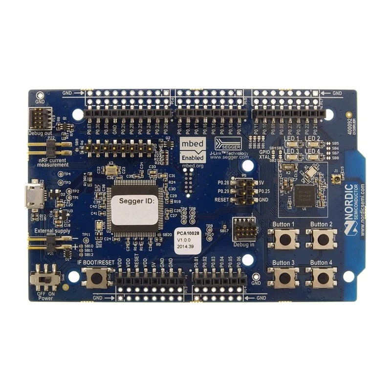 Nordic Semiconductor Bluetooth Smart BLE Development Kit for nRF51822 nRF51422 2.4 GHz NRF51-DK