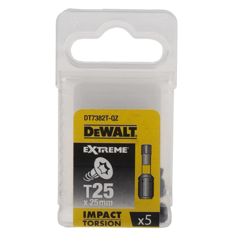 DeWALT Hex Drive Impact Torsion Screwdriver Bit Set, 5-Piece, Hardened Hex Shank DT7382T-QZ