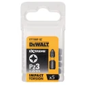 DeWALT Impact Torsion Screwdriver Bit Set 5-Piece DT7388T-QZ, 25 mm Length, Hex Shank, Hardened Steel Tips