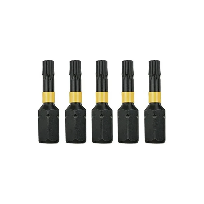 DeWALT Screwdriver Bit Set T20 Tip Hex Drive 25 mm Overall Length 5-Piece DT7381T-QZ