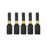 DeWALT Screwdriver Bit Set T20 Tip Hex Drive 25 mm Overall Length 5-Piece DT7381T-QZ
