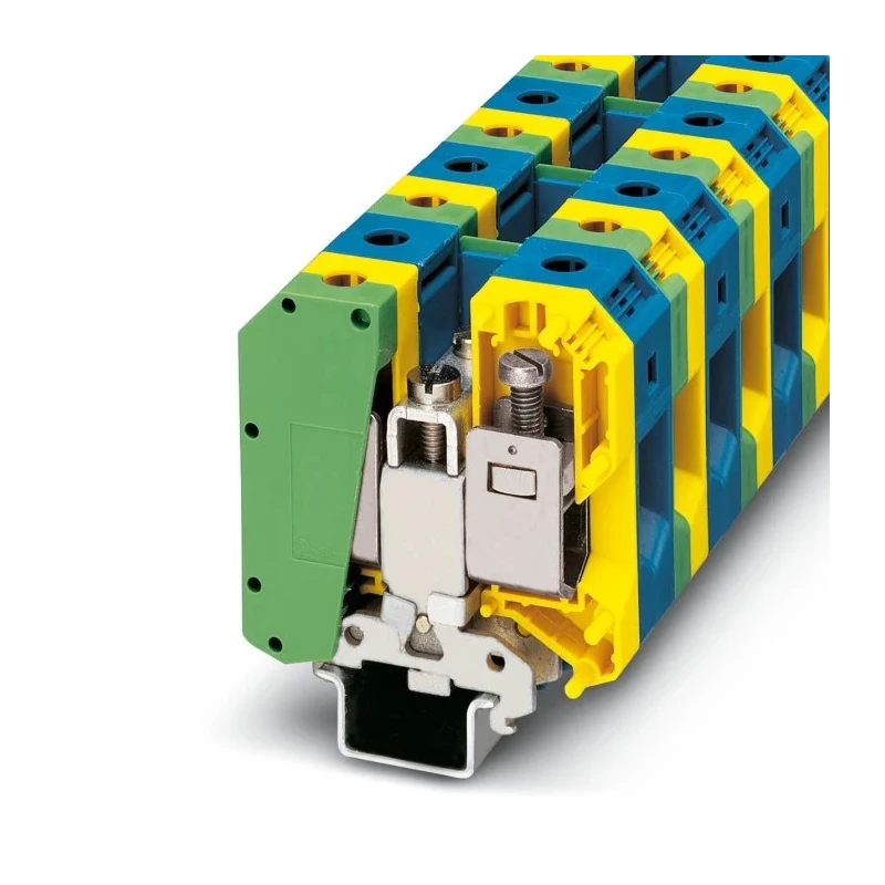 Phoenix Contact N Series Earth Terminal Block Green, Yellow, 16mm² - 50 mm², 1-Level, Screw 3009163