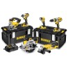 DeWALT 18V Cordless Power Tool Kit 6 Items Brushless Motor 5Ah Batteries Type G British 3-Pin DCK694P3-GB