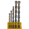 DeWALT 5-Piece Twist Masonry Drill Bit Set with Tungsten Carbide Tipped Bits, Sizes 4 mm to 10 mm DT6956-QZ