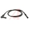 Mueller Electric Connector Test Lead 20A, 1kV, Black, 1m Lead Length BU-6162-N-39-0