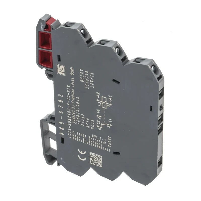 RS PRO Electromechanical Interface Relay DIN Rail Mount 24V dc Coil SPDT 6A Switching Current 250V AC/DC 888-6792