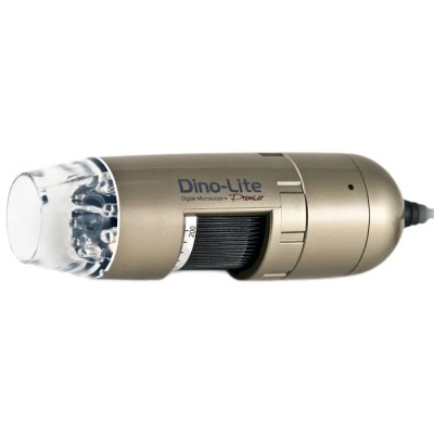Dino-Lite USB Digital Microscope 20x-50x and 200x Magnification, White and UV LED Illumination, 1280x1024 AM4113T-FVW