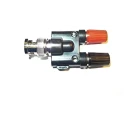 Mueller Electric Red, Black Male Test Connector Adapter Brass Contacts Gold Nickel Plated BU-P1296