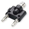 Mueller Electric Black Female Test Connector Adapter with Beryllium Copper Alloy Brass Contacts and Gold Nickel BU-00260