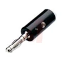 Mueller Electric Black Male Banana Plug 4 mm Connector Screw Termination 15A Nickel Plating BU-00249-0