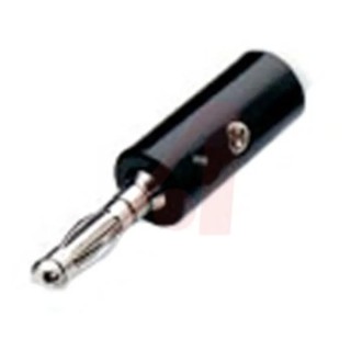 Mueller Electric Black Male Banana Plug 4 mm Connector Screw Termination 15A Nickel Plating BU-00249-0