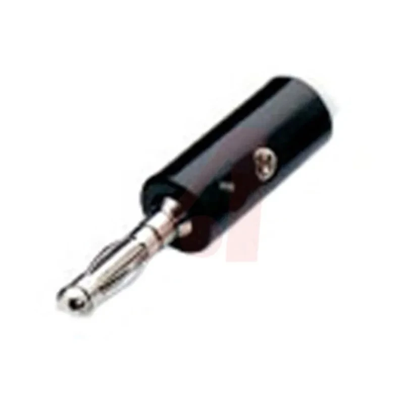 Mueller Electric Black Male Banana Plug 4 mm Connector Screw Termination 15A Nickel Plating BU-00249-0