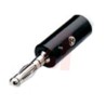 Mueller Electric Black Male Banana Plug 4 mm Connector Screw Termination 15A Nickel Plating BU-00249-0