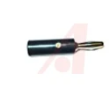 Mueller Electric Black Male Banana Plug, 4 mm Connector, Screw Termination, 15A, Nickel Plating BU-00245-0