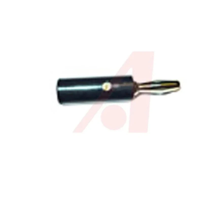 Mueller Electric Black Male Banana Plug, 4 mm Connector, Screw Termination, 15A, Nickel Plating BU-00245-0