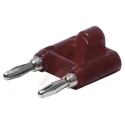 Mueller Electric Red Male Banana Plug 4 mm Connector Screw Termination 5kV 15A Nickel Plating BU-PMDP-2