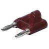 Mueller Electric Red Male Banana Plug 4 mm Connector Screw Termination 5kV 15A Nickel Plating BU-PMDP-2