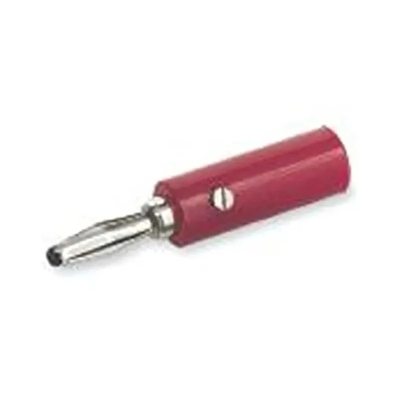 Mueller Electric Red Male Banana Plug 4 mm Connector Screw Termination 15A Nickel Plating BU-00245-2