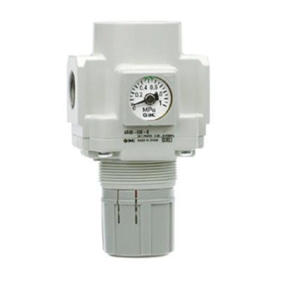 SMC Pneumatic Regulator with G 1/8 Outlet Size Polycarbonate Body Maximum Operating Temperature 60°C 0.05 MPa AR20-F01-B
