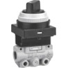SMC Pneumatic Manual Control Valve Push Button Flush Red Side Port G 1/8 VM130-F01-34RA