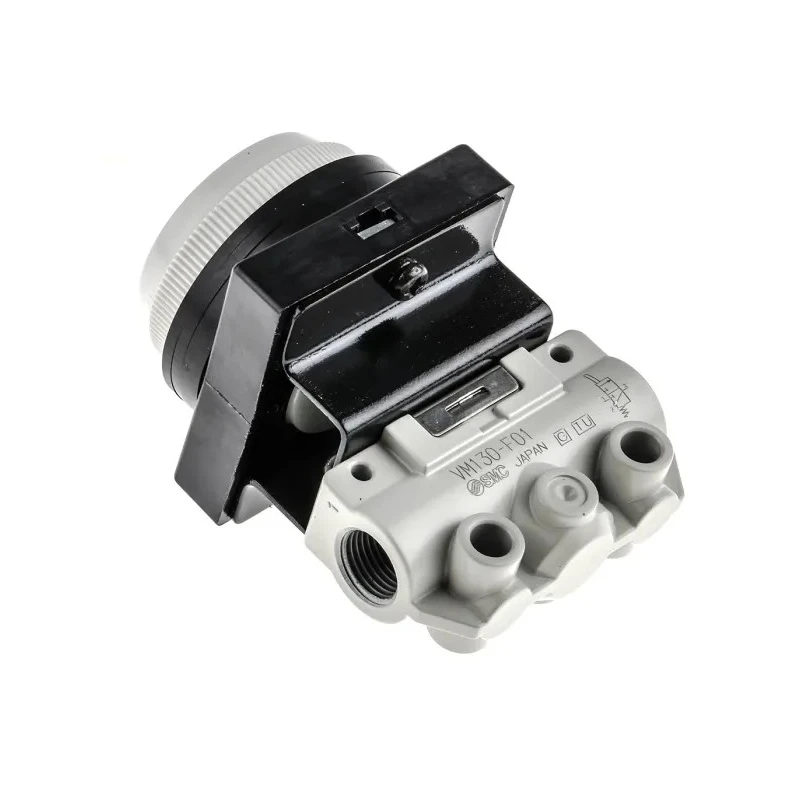 SMC Push Button (Flush) Pneumatic Manual Control Valve VM100 Series, NPT, Rc G 1/8, Zinc Die Cast Alloy, 1 MPa VM130-F01-33A