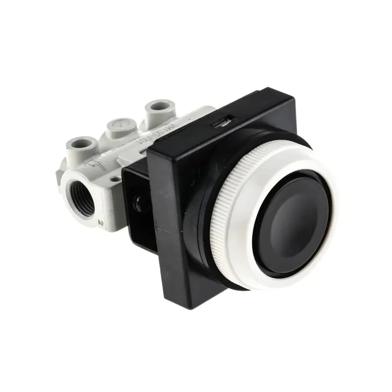 SMC Push Button (Flush) Pneumatic Manual Control Valve VM100 Series, NPT, Rc G 1/8, Zinc Die Cast Alloy, 1 MPa VM130-F01-33A